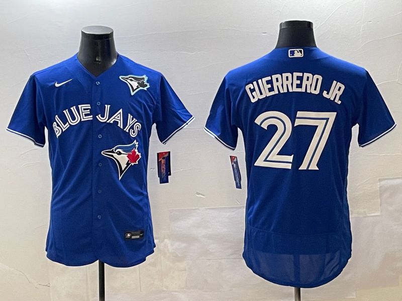 Men Toronto Blue Jays #27 Guerrero jr Blue Elite 2025 Nike MLB Jersey style 3